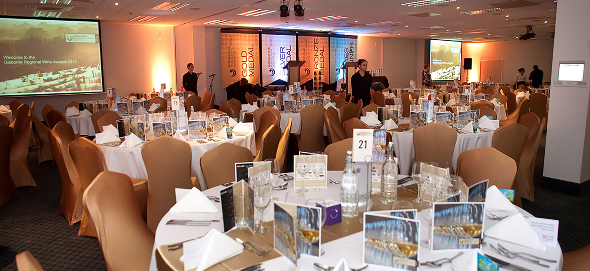 Emerald Hotel conference room setup in Gisborne