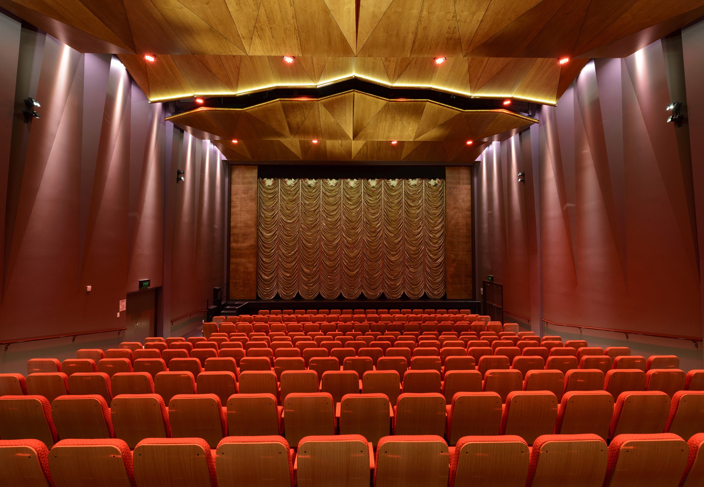War Memorial Theatre auditorium seating facing stage in Gisborne