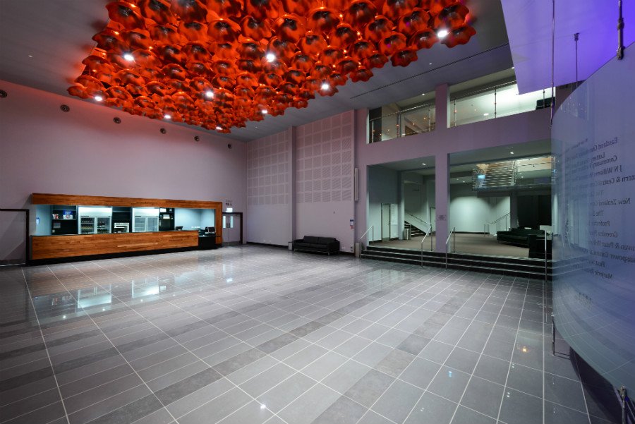War Memorial Theatre foyer interior with bar in Gisborne