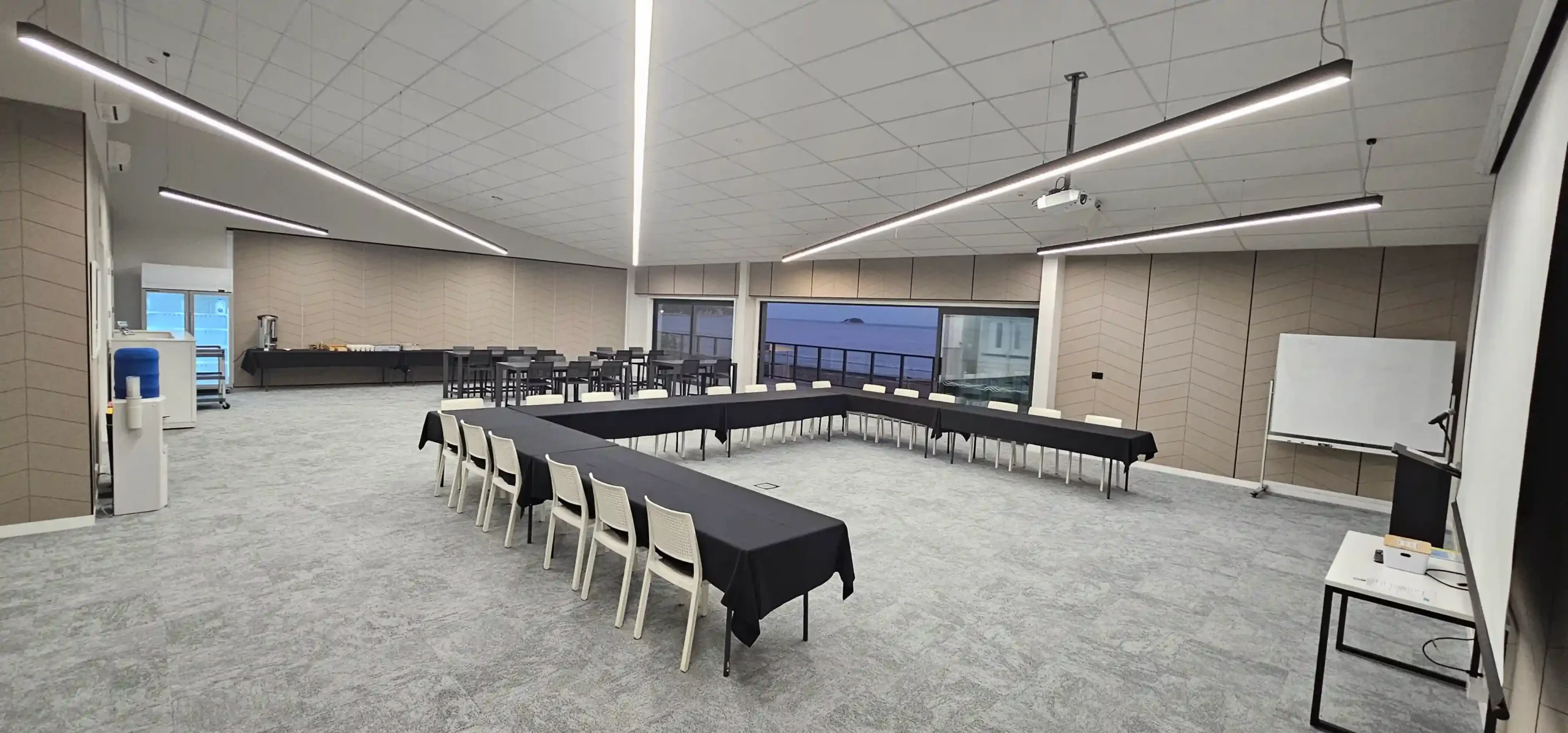 U-shape conference layout in the Mana Moana Lounge for venue hire Gisborne